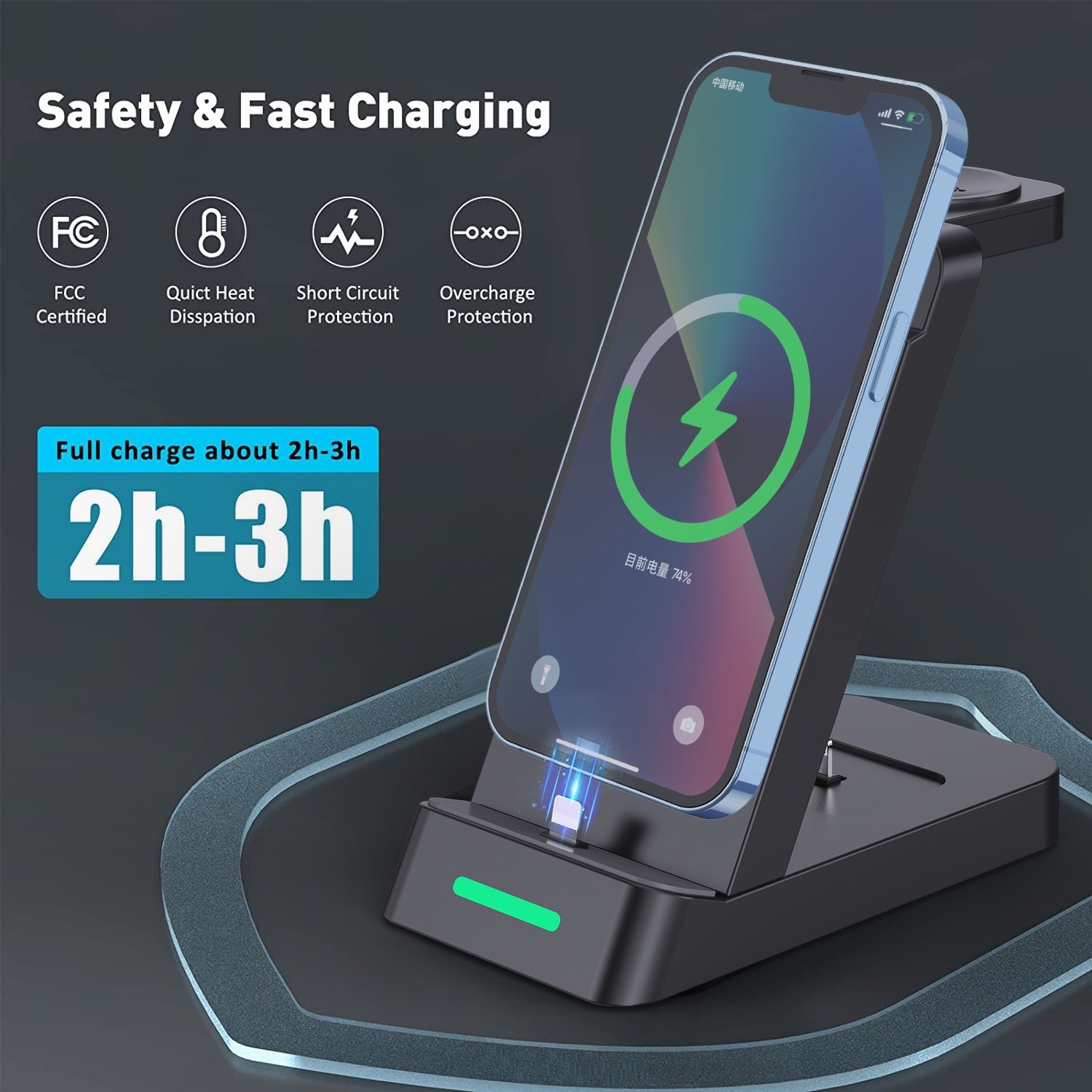 Wireless 3 In 1 Da 65W Fast Wireless Charger Wireless 3 In 1 Da 65W Fast Wireless Charger